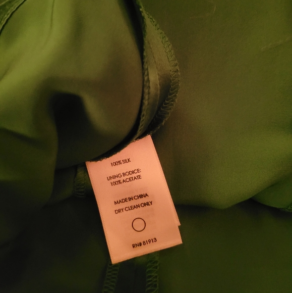 NEW 100% Silk Tracy Reese Green Peplum Dress - Picture 5 of 8